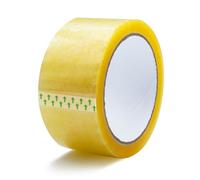 RAYLU PAPER - Rotoli di tenuta, nastro adesivo per imballaggio di scatole di spedizione resistente ed extra forte, 66 metri x 50 mm di larghezza (1 unità, trasparente)