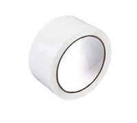 RAYLU PAPER - Rotoli di tenuta, nastro adesivo per imballaggio di scatole di spedizione resistente ed extra forte, 66 metri x 50 mm di larghezza (1 unità, bianco)