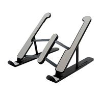 RAYLU PAPER® - Supporto per laptop, supporto regolabile in più angoli di inclinazione, ascensore ergonomico e ventilato, con custodia inclusa (plastica, nero)