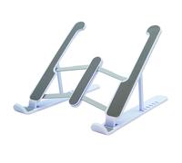 RAYLU PAPER® - Supporto per laptop, supporto regolabile in più angoli di inclinazione, ascensore ergonomico e ventilato, con custodia inclusa (plastica, bianco)