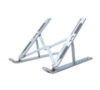 RAYLU PAPER® - Supporto per laptop, supporto regolabile in più angoli di inclinazione, ascensore ergonomico e ventilato, con custodia inclusa (metallo, argento)