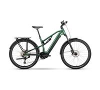 Raymon crossray pro bici da trekking elettrica a sospensione totale shimano deore 12s 800wh 29 verde