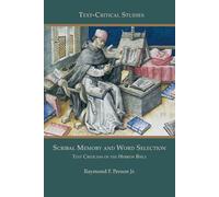 Raymond F Person Scribal Memory and Word Selection (Tascabile)