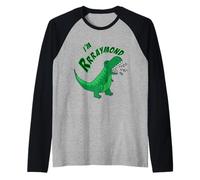 Raymond I'm Rrraymond Cute T-Rex Dino Roar Nome per Bambini Maglia con Maniche Raglan