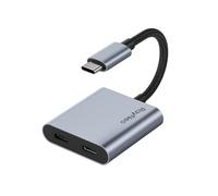 RayNeo Adattatore di ricarica da USB-C a occhiali, ricarica e riproduzione, compatibile con Switch 2, ROG Ally, PS4/5, Xbox, Mac mini, laptop, supporta la ricarica PD da 100 W e compatibile con 4K a