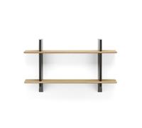 Rayonnage Mural Shelving Deep Nero/ Quercia
