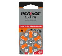Rayovac 13 batterie per apparecchi acustici di dimensioni extra, a lunga durata, senza zinco, senza mercurio, 1,45 V, confezione migliorata a prova di bambino, riciclabili, 60 pezzi (10 confezioni da
