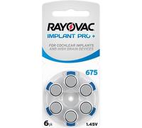 Rayovac 45849 Implant Pro + PR44/675, Batteria Nero