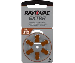 Rayovac 60 Batterie per Apparecchi Acustici Zinco Aria Modello 312, Marrone
