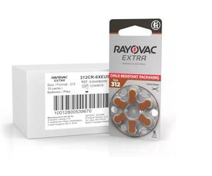 Rayovac 60 piles auditives 312 Extra advanced / pile auditive PR41 / piles pour appareils auditifs / 312AE,A312,DA312,P312,PR312H by