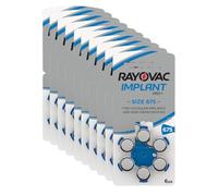 RAYOVAC 675 Implant Pro+, batterie per apparecchi acustici per dispositivo di impianto cocleare, confezione da 60 pile