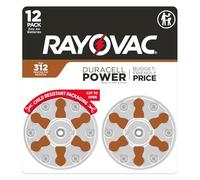 Rayovac Batterie per apparecchi acustici misura 312 (confezione da 12), batterie 312