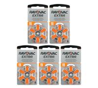 Rayovac Extra Advanced Batterie Acustiche Zinco Aria, Formato 13 Value Pack da 30 Batterie, Arancione