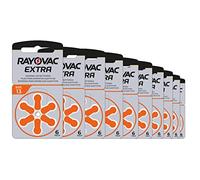 Rayovac Extra Advanced Batterie Acustiche Zinco Aria, Formato 13 Value Pack da 60 Batterie, Arancione