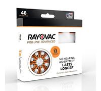 Rayovac Mercury Free Proline Advanced Size 13 Hearing Aid Batteries, Total of 48 Batteries