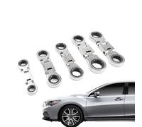 Raypontia Chiave a cricchetto | 5 chiavi a a doppia testa flessibile tasca | chiave di risoluzione dei problemi retrattile 1,9 cm, strumento pieghevole a 180 gradi per professionisti e