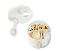 Raypontia Contenitore per latte in polvere, contenitore per latte in polvere da portare via - Contenitore per snack da viaggio girevole per la conservazione degli alimenti - Contenitore per snack da