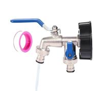 Raypontia Divisore Per Tubo 'Acqua | A Prova Di Perdite Antiscivolo | Divisore Per Rubinetto Esterno A 2 Vie | Per La Pulizia Di Pavimenti, Lavaggio Auto, Irrigazione Fiori, Ideale Per Casa E Giardino