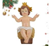 Raypontia Gesù Bambino Figura Mini,Statuina Resina Presepe Gesù Bambino Decorazioni Natalizie | Decorazioni Natalizie Statua Cattolica Miniature per Tavola Casa Ufficio Chiesa Vacanza