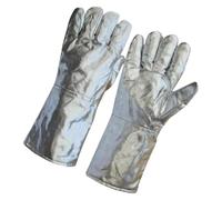 Raypontia Guanti isolati termicamente, guanti di protezione termica in alluminio per colata, guanti da lavoro di sicurezza per cucina metallurgia acciaio fusione gastronomia