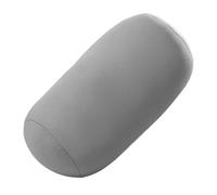 Raypontia Microbead - Cuscino per cervicale, 30 x 16 cm, con perle, cuscino rotondo per il collo, in microperle, cuscino da viaggio, in tessuto, colore: grigio