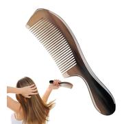 Raypontia Pettine in corno di bufalo, pettine in corno di bufalo, spazzola per capelli a denti larghi, antistatica, pettine in corno naturale - pennello per ossa fatto a mano, cura della salute per