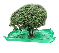 Raypontia Telone per paesaggio, 200 x 200 cm, con foro, per piantine, quattro angoli del telo per paesaggio hanno linguette per un facile fissaggio