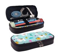 rayprint Astuccio alla moda con disegni animati, borsa porta matite con cerniera, astuccio compatibile con simpatici cactus, cielo blu, arcobaleno, lama e alpaca per l'università