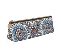 rayprint Astuccio per matite con motivo mandala etnico, pochette da donna, semplice scatola portaoggetti per adulti con cerniera scorrevole, resistente e leggero, ideale come organizer da ufficio.