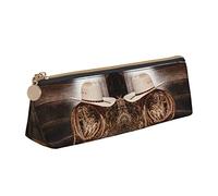 rayprint Astuccio per matite con stampa di cappello da rodeo del West americano, trousse per il trucco in pelle per ragazze e ragazzi, scuola e ufficio.