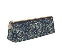 rayprint Astuccio portapenne blu Mandala da donna, semplice astuccio per adulti con cerniera scorrevole, resistente e leggero, ideale come organizer da ufficio.