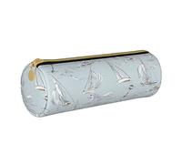 rayprint Astuccio portapenne con gabbiano e barca a vela, astuccio semplice per adulti con cerniera scorrevole, resistente e leggero, ideale come organizer da ufficio.