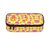 rayprint Astuccio portapenne di grande capacità per adulti, ragazzi e bambini, organizer per trucchi, astuccio multiuso per penne, scatola di cancelleria per ufficio, scuola, lavoro, viaggi, rosso ro