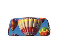 rayprint Borsa per il trucco con mongolfiere per uomo e donna, astuccio per matite, piccola borsa cosmetica da viaggio, borse da toilette con cerniera, astucci per penne estetici, borse portaoggetti