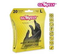 Rays Guanto Nitrile Nero Senza Polvere Biosoft Taglia L 20 pezzi - Guanti medicali