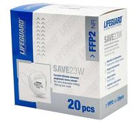 Rays Mascherina FFP2 Lifeguard Save 23W senza valvola, 20 pezzi