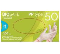 rays spa Guanto in lattice con polvere ambidestro forma anatomica superficie liscia polsino elastico rinforzato antiarrotolamento biosafe plus bianco misura extra large 100 pezzi