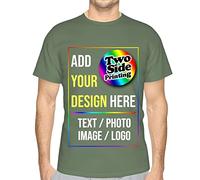 Raysent T-Shirt Personalizzata Personalizza la Tua Maglietta con Testo Immagine Logo Foto Fronte Retro Stampa su 2 Lati all Over