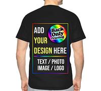 Raysent T-Shirt Personalizzata Personalizza la Tua Maglietta con Testo Immagine Logo Foto Stampa Solo sul Retro
