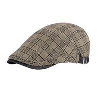 Rayson Berretto Piatto Baschi da Uomo Scozzesi Newsboy Coppola Cotone Regolabile Irlandese Cappelli di Edera Flat cap(Kaki)