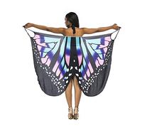 Rayson Bikini Copricostumi e Parei Donna Senza Maniche Casual Copricostume Mare Bikini Cover Up Vintage Butterfly Stampa Wrap Dress Beachwear Elegante Scollo a V Vestito,Blu