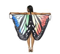 Rayson Bikini Copricostumi e Parei Donna Senza Maniche Casual Copricostume Mare Bikini Cover Up Vintage Butterfly Stampa Wrap Dress Beachwear Elegante Scollo a V Vestito,Rosso