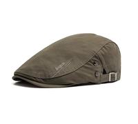 Rayson Coppola Uomo Estiva in Cotone Berretto Piatto Classico Retro Traspirante Cappello Basco Estivo con Fibbia Regolabile Protezione UV