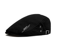 Rayson Coppola Uomo Estiva in Cotone Berretto Piatto Classico Retro Traspirante Cappello Basco Estivo con Fibbia Regolabile Protezione UV