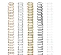 RAYSON Dorsi per rilegatura a spirale, 34 anelli, colori misti, 40 fogli, passo 3:1, 7,9 mm, A4, Confezione da 100 pezzi