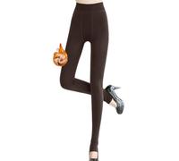 Rayson Leggings Donna Invernali Termici Leggings Elasticizzato Sport Casual Caldi Pantaloni Collant da Donna con Interno in Pile Leggings a Vita Alta Fodera in Caldo Velluto Lunghi(Marrone)