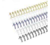 RAYSON Spirale Metallica per Rilegatura, 23 Anelli, 150 Fogli, Passo 2:1, 22,2 mm, A4, Multicolore, Confezione da 50 Pezzi