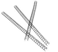 RAYSON Spirali Metalliche per Rilegatura, 34 Anelli, 40 Fogli, 7,9 mm, Passo 3:1, A4, Nero, Confezione da 100 Pezzi