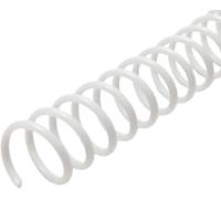 RAYSON Spirali per rilegatura a spirale, 50 fogli, 9,5 mm, passo 4:1, colore bianco, confezione da 100
