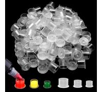 Rayyl 300 tappi colorati per tatuaggi - Misto Tattoo Ink Caps misura #11 piccolo #14 medio #17 grandi tazze usa e getta per artisti